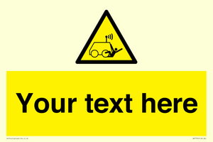 Custom warning run over by operator controlled machine